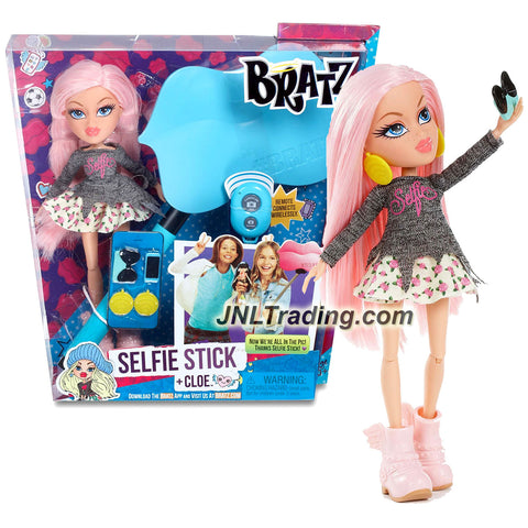 MGA Entertainment Bratz Selfie Stick Series 1o Inch Doll Set - CLOE with Earrings, Phone with Cover & Lip Phone Holder with Wireless Remote For You