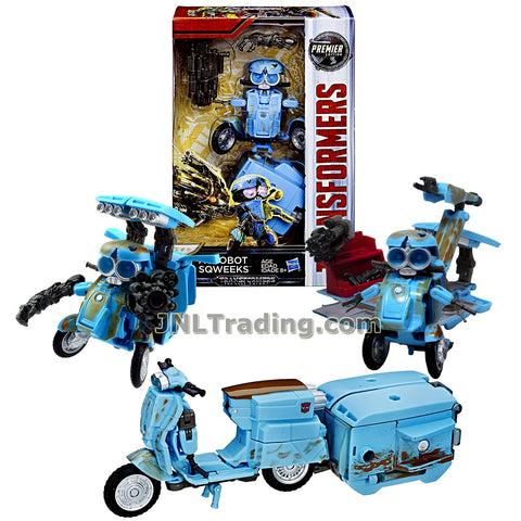 Transformers Year 2016 The Last Knight Movie Premier Edition Series Deluxe Class 3-1/2 Inch Tall Figure - AUTOBOT SQWEEKS with Blaster and Tool Box (Vehicle: Scooter)