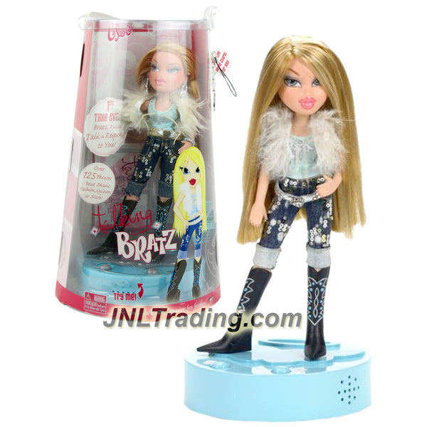 MGA Entertainment Talking Bratz Series 10 Inch Doll CLOE with Earrings Bangles Jacket Hairbrush and Talking Base with Over 125 Phrases
