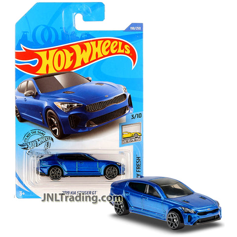 Year 2018 Hot Wheels Factory Fresh Series 1:64 Scale Die Cast Car Set #3 - Blue 5 Door Liftback 2019 KIA STINGER GT