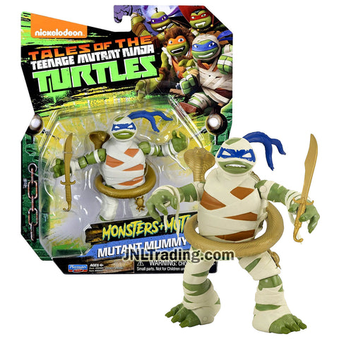 Year 2017 Tales of Teenage Mutant Ninja Turtles TMNT Monsters + Mutants Series 5 Inch Tall Figure - MUTANT MUMMY LEO with Sword and Cobra Snake