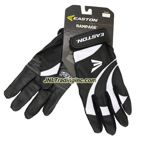 Easton Rampage Series Adult Baseball Softball Batting Glove - Color: Black and White, Size: M