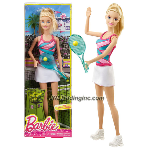 Barbie Career Series 12 Inch Doll - Barbie as TENNIS PLAYER CFR04 with Tennis Racket and Ball