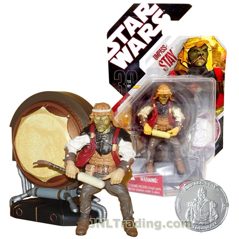 Star Wars Year 2007 Return of the Jedi 30 Year Anniversary Series 4-1/2 Inch Tall Figure - UMPASS-STAY with Drumstick, Drum Half with Base and Exclusive Collector Coin!