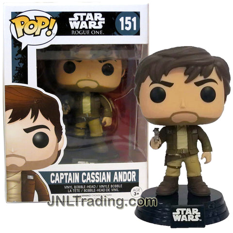 Funko Year 2016 Pop! Star Wars Rogue One Series Exclusive 4 Inch Tall Vinyl Bobble Head Figure #151 - CAPTAIN CASSIAN ANDOR in Brown Jacket