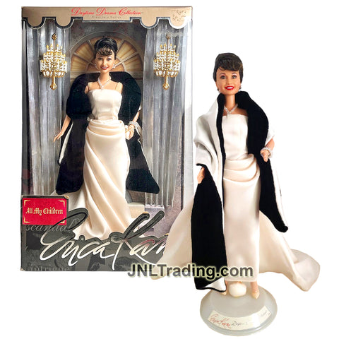 Year 1998 Barbie All My Children Daytime Drama Collection 12 Inch Doll - ERICA KANE in White Satin Gown with Velvet Wrap, Necklace, Ring and Earrings
