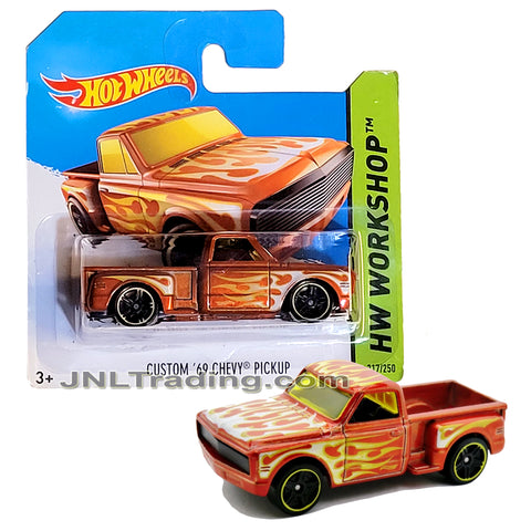 Year 2013 Hot Wheels HW Workshop Series 1:64 Scale Die Cast Car Set - Copper Classic CUSTOM '69 CHEVY PICKUP