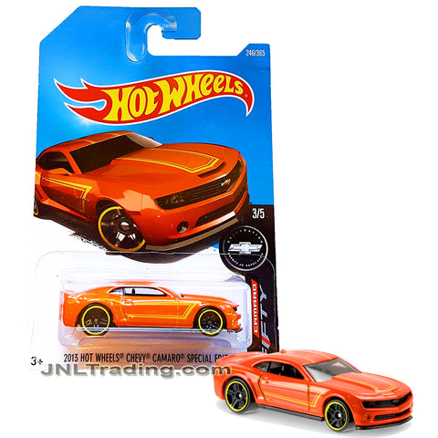Year 2015 Hot Wheels Camaro Fifty Series 1:64 Scale Die Cast Car Set 3/5 - Orange Pony Coupe 2013 CHEVY CAMARO SPECIAL EDITION