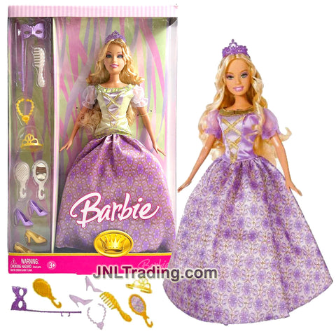 Year 2006 Barbie Masquerade Series 12 Inch Doll - Hispanic Princess TERESA L2585 in Purple Dress with Mask, Necklace, Tiara, Mirror and Hairbrush