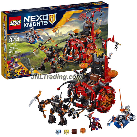 Lego Year 2016 Nexo Knights Series Set #70316 - JESTRO'S EVIL MOBILE with Sparkks, Hover Horse, Jestro and Lance Richmond Minifigures (Pieces: 658)