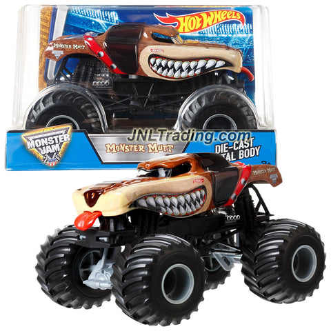 Hot Wheels Year 2016 Monster Jam 1:24 Scale Die Cast Metal Body Truck - MONSTER MUTT BGH31 with Monster Tires, Working Suspension & 4 Wheel Steering