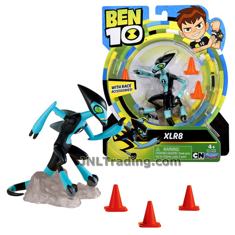 Cartoon Network Year 2017 Ben 10 Series 5 Inch Tall Figure - XLR8 with 3 Cones and Display Base