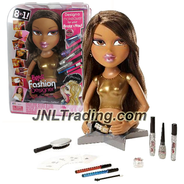 MGA Entertainment Bratz Fashion Designer Funky Fashion Makeover 12 Inch  Tall Torso Doll - YASMIN with Make-Up Accessories and Hairbrush