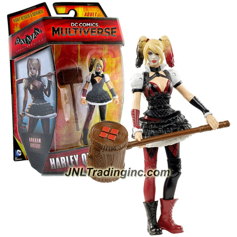 Mattel Year 2014 DC Comics Multiverse "Batman Arkham Knight" Series 4 Inch Tall Action Figure - Villain Harleen F. Quinzel aka HARLEY QUINN with Giant Mallet