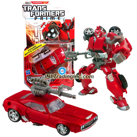 Hasbro Year 2011 Transformers Robots in Disguise Prime Series 1 Deluxe Class 6 Inch Tall Robot Action Figure #2 - Autobot CLIFFJUMPER with Battle Hammer (Vehicle Mode: Muscle Car