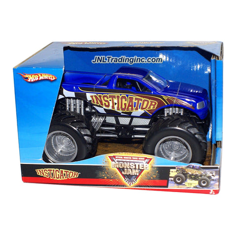 Hot Wheels Year 2008 Monster Jam 1:24 Scale Die Cast Metal Body Official Monster Truck Series #P2302 - INSTIGATOR with Monster Tires, Working Suspension and 4 Wheel Steering (Dimension : 7" L x 5-1/2" W x 4-1/2" H)