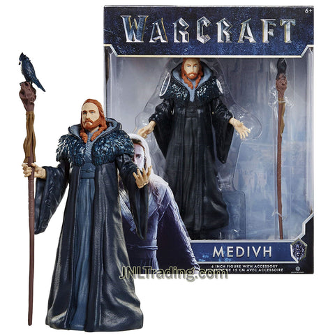 Year 2016 Warcraft Movie Series 6 Inch Tall Figure - MEDIVH with 11 Points of Articulation and Staff