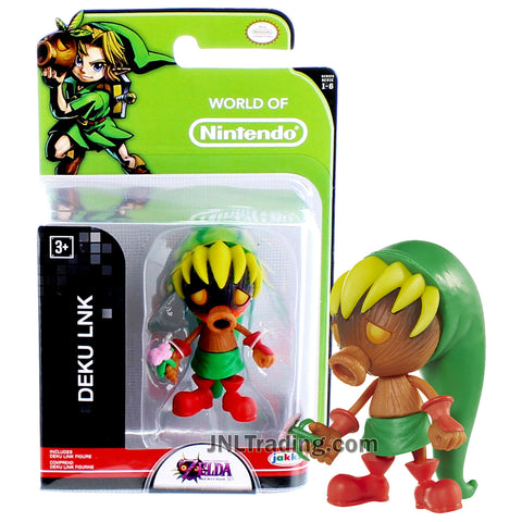 Year 2015 World of Nintendo The Legends of Zelda - Majora's Mask Series 2-1/2 Inch Tall Figure - DEKU LNK with Flower