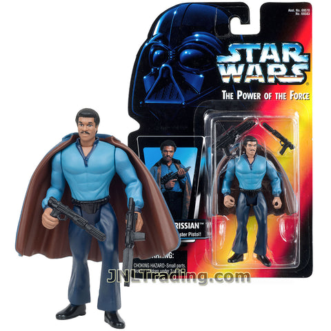 Star Wars Year 1995 The Power of the Force Series 4 Inch Tall Figure - LANDO CALRISSIAN with Removable Cape, Heavy Rifle and Blaster Pistol