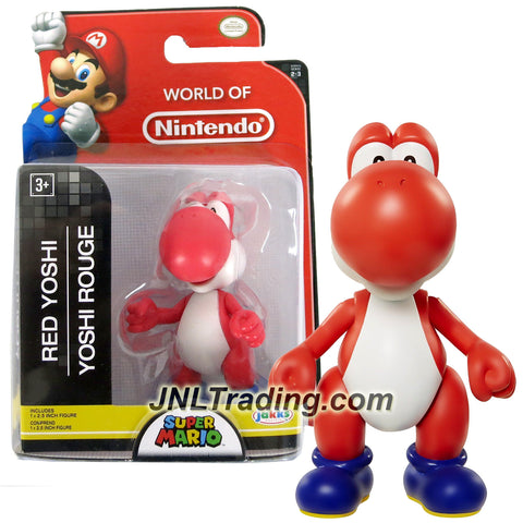 Jakks Pacific Year 2016 World of Nintendo "Super Mario" Series 2-1/2 Inch Tall Mini Figure - RED YOSHI