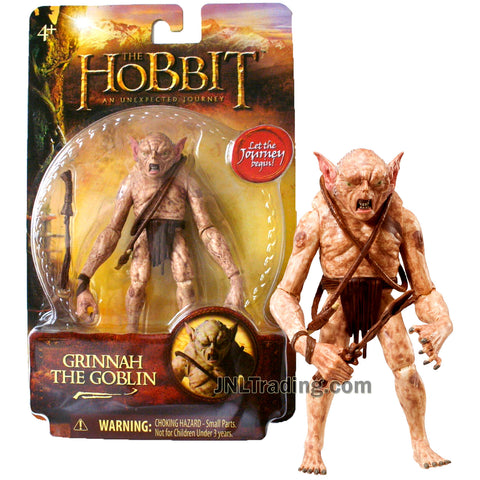Year 2012 The Hobbit Movie An Unexpected Journey Series 4 Inch Tall Figure - GRINNAH THE GOBLIN with Spiked Whip