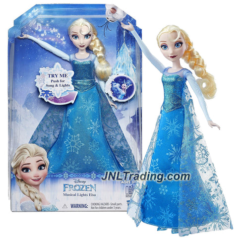 Hasbro Year 2016 Disney Frozen Series 11 Inch Doll Set - Musical Lights ELSA with "Let It Go" Song and Light Up Snowflakes