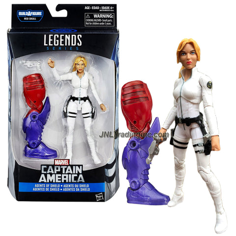 Hasbro Year 2015 Marvel Legends Build A Figure RED SKULL Series 6 Inch Tall Action Figure - SHARON CARTER with Gun Plus Red Skull's Right Leg
