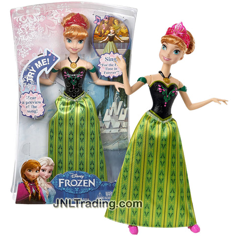 Mattel Year 2014 Disney Frozen Series 12 Inch Tall Electronic Singing Doll - ANNA with "For The First Time In Forever" Song and Tiara