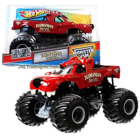 Hot Wheels Year 2012 Monster Jam 1:24 Scale Die Cast Metal Body Official Monster Truck Series #W3369 - TASMANIAN DEVIL with Monster Tires, Working Suspension and 4 Wheel Steering (Dimension : 7" L x 5-1/2" W x 4-1/2" H)