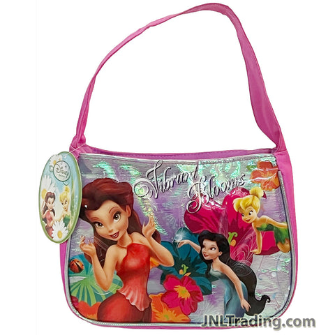 Disney Fairies The Pixie Hollow Games Single Compartment Soft Insulated Lunch Bag with Image of Vibrant Blooms Rosetta, Silvermist and Tinker Bell