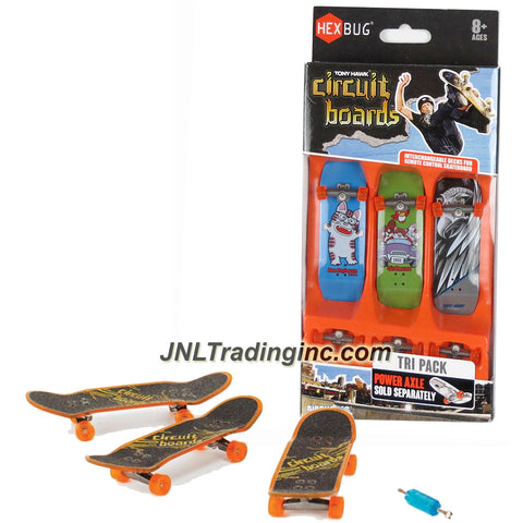 Hexbug Year 2014 Tony Hawk Circuit Boards 3 Pack Set - Ben Raybourn Cat (002-BH), Party Animals (004-BH) and Iron Hawk