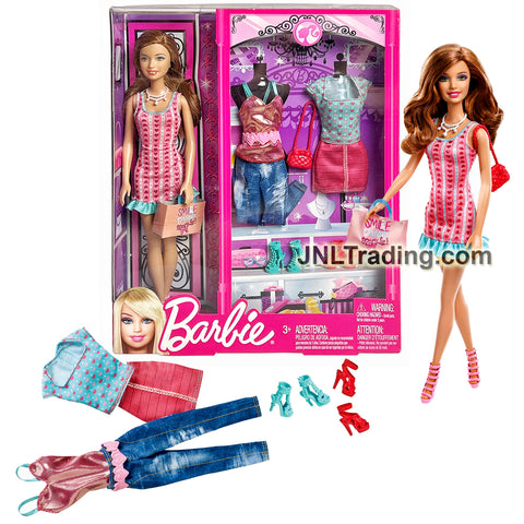 Year 2012 Barbie Fashion Series 12 Inch Doll - Hispanic Model TERESA BBX44 with Extra Outfits, Shoes and Purse