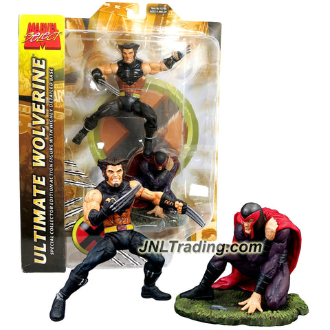 Marvel Year 2003 Special Collector Edition 6 Inch Tall Figure - Variant Unmasked ULTIMATE WOLVERINE with Defeated Magneto on Display Base