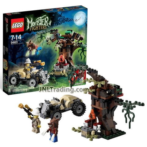 Year 2012 Lego Monster Fighters 9463 - THE WEREWOLF with Hot Rod Vehicle, Tree, Moonstone, Blunderbuss, Major Quinton Steele and Werewolf (243 Pcs)