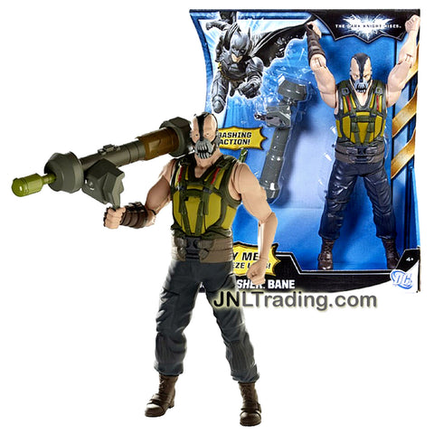 Mattel Year 2011 DC Comics Batman The Dark Knight Rises Series 10 Inch Tall Figure - BONEBASHER BANE with Bashing Action and Bazooka Missile Launcher