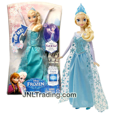 Mattel Year 2014 Disney Frozen Series 12 Inch Tall Electronic Singing Doll - ELSA with "Let It Go" Song and Tiara