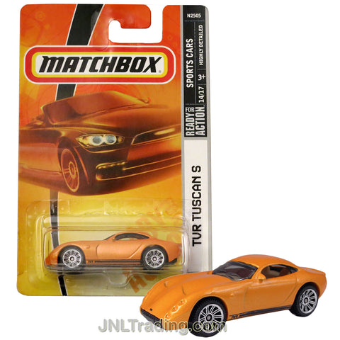 Matchbox Year 2007 Sports Cars Series 1:64 Scale Die Cast Metal Car #22 - Orange Color Sport Coupe TVR TUSCAN S N2505