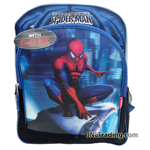 Marvel Spider Sense Spider-Man 3D FX School Backpack with 2 Compartments, 2 Side Accessory Pocket and Adjustable Padded Shoulder Straps