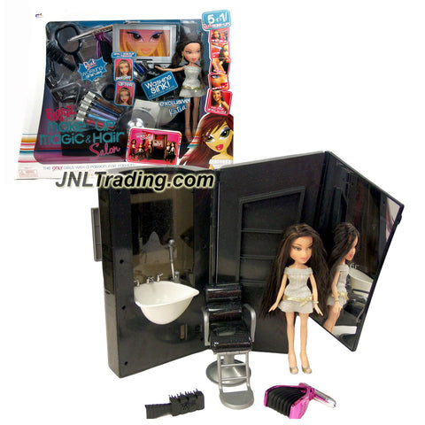 MGA Entertainment Bratz Make Up Magic & Hair Salon Series 10" Doll Set with KATIA, Working Airbrush, Make Up Accessory, Chair, Mirror and Hairbrush