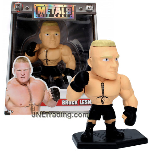 Jada Year 2016 World Wrestling Entertainment Series 4 Inch Tall Die Cast Metals Figure - BROCK LESNAR with Base