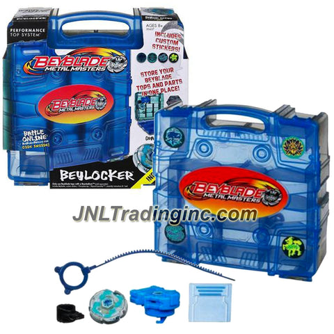Hasbro Year 2011 Beyblade Metal Masters Series Performance Top System - Blue BEYLOCKER with Defense T125RS Grand Cetus and Ripcord Launcher