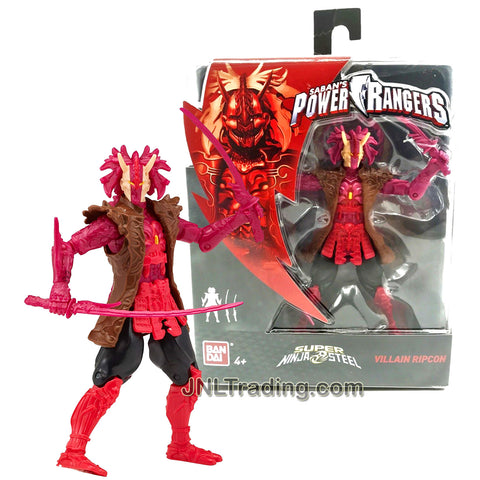 Year 2018 Power Rangers Super Ninja Steel Series 5-1/2 Inch Tall Figure - Villain RIPCON with Sword