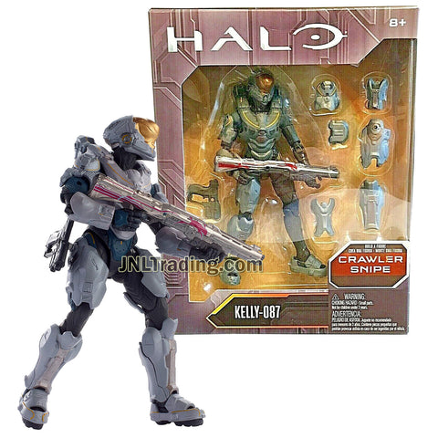 Year 2016 HALO Crawler Snipe Series 6 Inch Tall Figure : Spartan KELLY-087 with Blaster Rifle, Gun and Body Armor