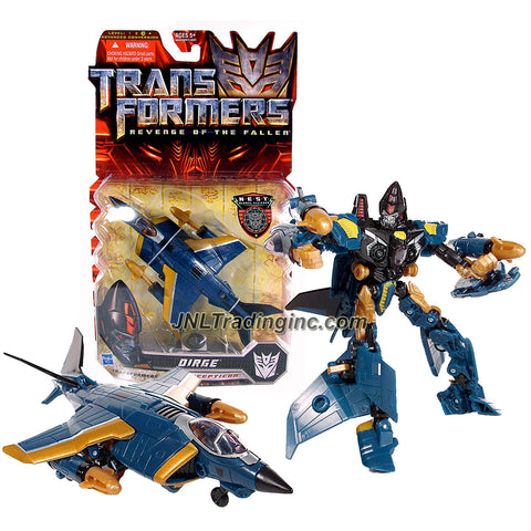 Hasbro Year 2009 Transformers Movie Series 2 "Revenge of the Fallen" Deluxe Class 6 Inch Tall Robot Action Figure - Decepticon DIRGE with 2 Launching Missiles (Vehicle Mode: Fighter Jet)