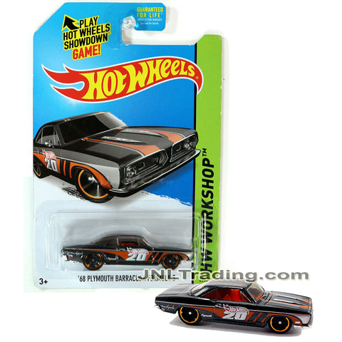 Year 2013 Hot Wheels HW Workshop Series 1:64 Scale Die Cast Car Set - Black Pony Muscle Car '68 PLYMOUTH BARRACUDA FORMULA S