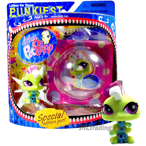 Year 2007 Littlest Pet Shop LPS Special Edition Funkiest Series Bobble Head Figure Set - CATERPILLAR with Bubble Display