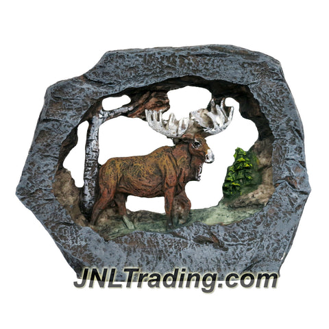 Regal Elites Vista Rock Series 4 Inch Long Wildlife Sculpture - MOOSE on Rock (Dim: 4" x 3-1/4" x 1-1/4")