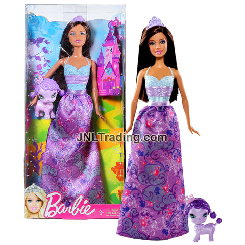 Year 2011 Barbie Fairytale Magic Series 12 Inch Doll - Princess Teresa W2947 with Tiara and Poodle