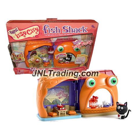 MGA Entertainment Bratz Itsy Bitsy Series 2-1/2" Doll Accessory - FISH SHACK Sushi Restaurant with Chef Kool Kat, Teapot, Cups, Bowl & Lantern 