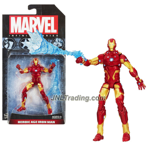 Hasbro Year 2013 Marvel Infinite Series 4 Inch Tall Action Figure - HEROIC AGE IRON MAN with Repulsor Beam Blast